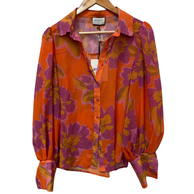 RUNAWAY Sheer Long Sleeve Floral Shirt Size XS