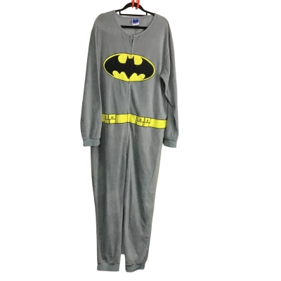 Batman  Mens Size XL Grey Adult Jumpsuit/Onesie