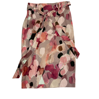  Womens  Size M Midi Skirt Floral / Pink  