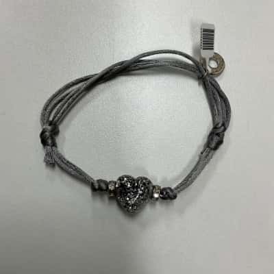 Womens Adjustable Bracelet Grey with murano glass decoration RRP: $59.00