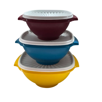 Vintage Coloured Retro Tupperware Storage Containers