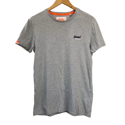 Superdry - Mens Embroidered T-Shirt (100% Cotton) - Size S - Grey 