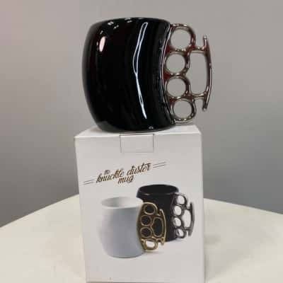The Knuckle Duster Mug Black/Silver 300mL