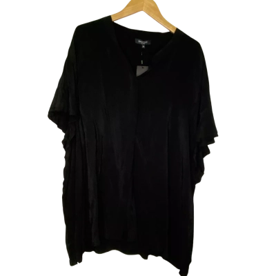 Basque Womens  Size 24 Short Sleeve Shirt Black  