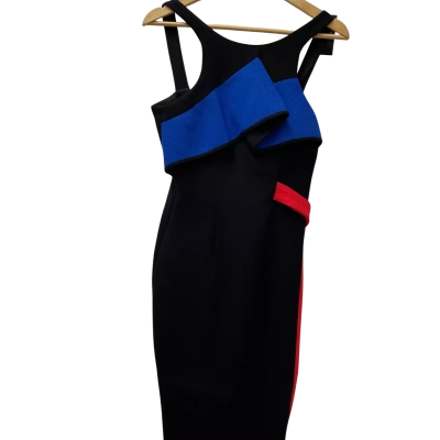 BY JOHNNY. Women's Size 8 Bodycon Dress Black  / Blue / Red 
