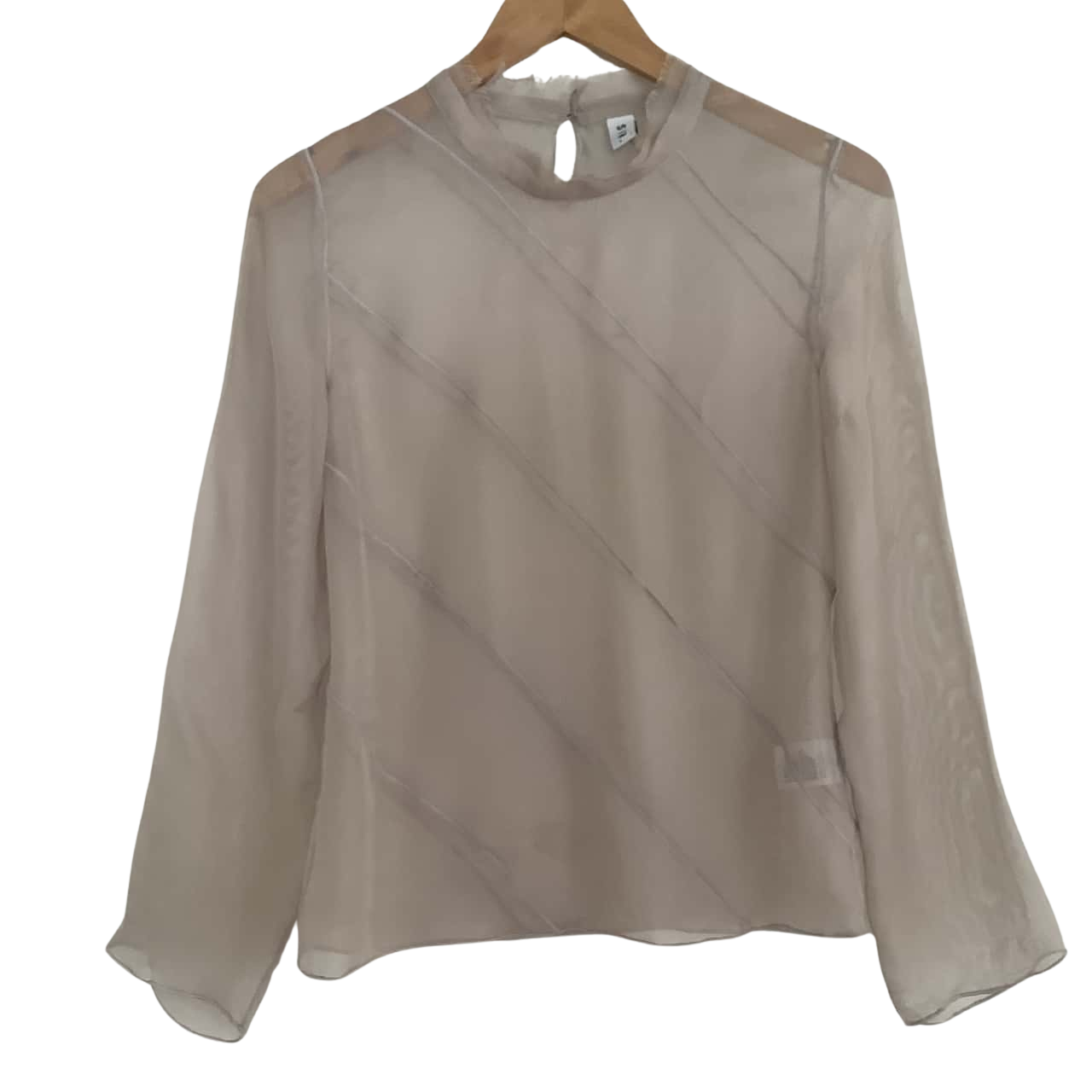 SIR. Pure Silk Sheer Long Sleeve Top. Size 1 or AU 8
