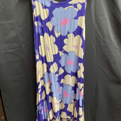 Mister Zimi Womens Size 14 Blue Floral Dress