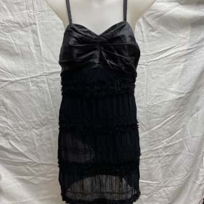 Garfunkle Womens  Size 14 Pleated Dress Black  