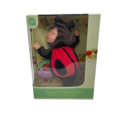 BNIB Anne Geddes Bean Filled Soft Body Baby Ladybug TOY2