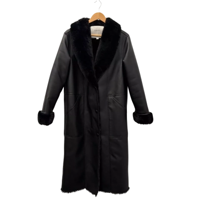  Eaves Womens  Size S Trench Coat / Winter Jacket Black  