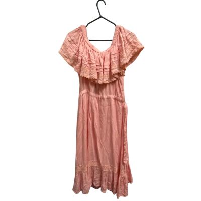 Rockmans Womens  Size 14 Off The Shoulder Dress Coral 