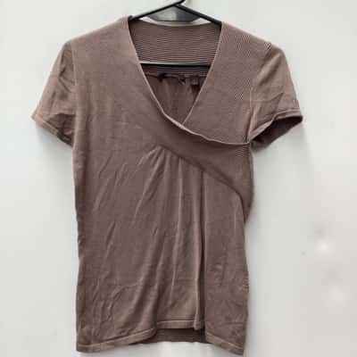 Country Road Womens  Size S Short Sleeve Top Brown 
