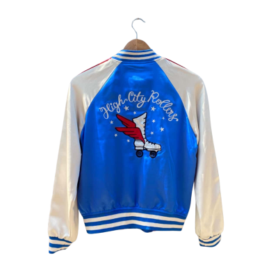 Unisex Superdry Size 8 Bomber Jacket Blue / Red / Striped / White 