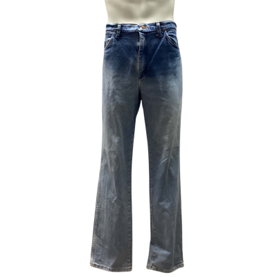 Wrangler Mens Size 35 Straight Leg Jeans Blue 