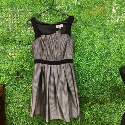 Veronika Maine Womens  Size 8 Cocktail Dress Black  / Silver 