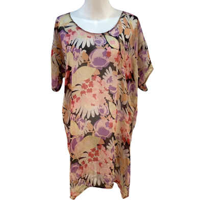 Womens One Size Silk Mini Dress Multicoloured 