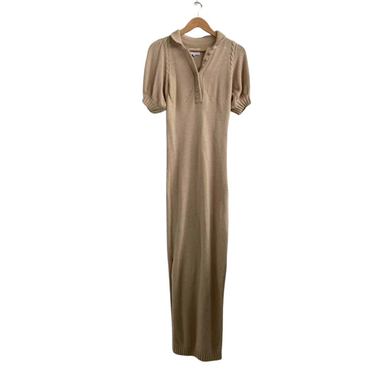 knee length dresses for ladies Sarlyn Long Sleeve Maxi Dress in Khaki