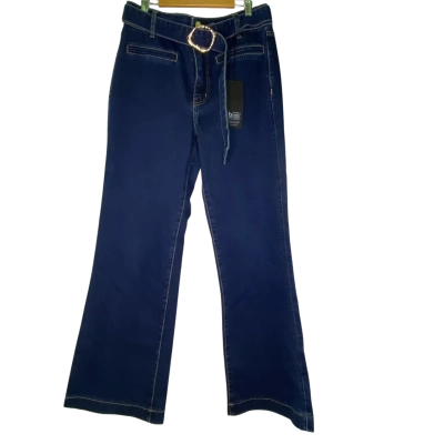Just Jeans Womens  Size 12 High-Waisted Jeans / Slim Fit Jeans / Wide Leg Jeans Blue 