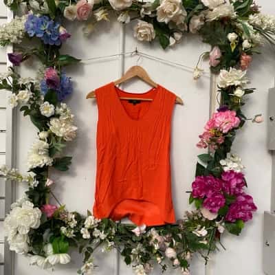Saba Womens  Size 6 Sleeveless Top Orange 