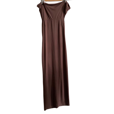  Womens  Size 14 Bronzesnake backless Cocktail Dress Brown 