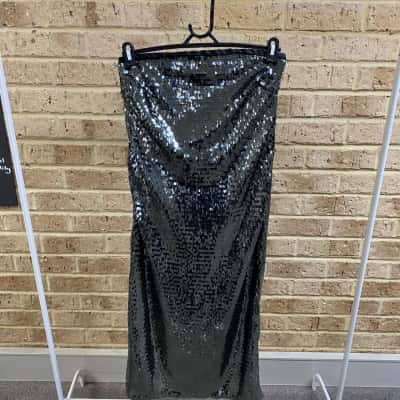 Cue Womens sequin strapless dress Size 8 