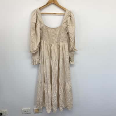 Girl And The Sun Oatmeal Bambi Maxi Dress  Size M 
