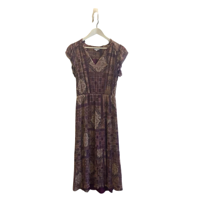 Witchery Womens Size 12 Sleeveless Maxi Dress Purple Pattern