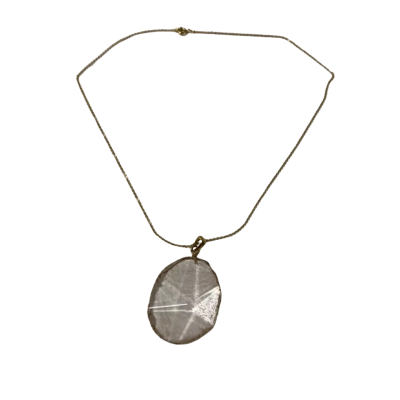 Gold Tone Saffordite  Look Pendant 