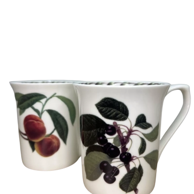 Queens Bone China Mugs “Hookers Fruit” Set of 2