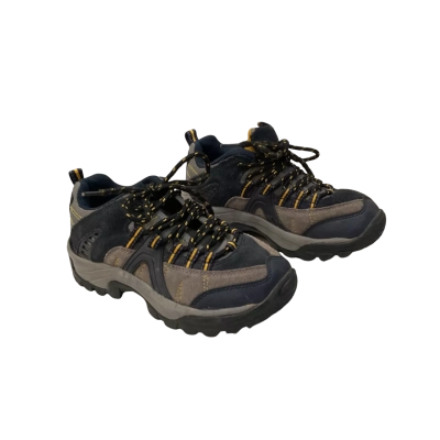 Kids Wild Country Size 1 Shoes Grey / Navy Blue / Yellow 