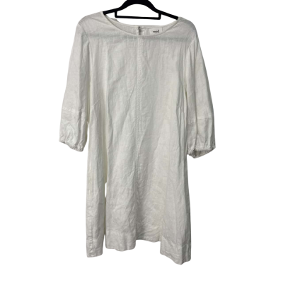 Seed Heritage  Size 12 Midi Dress White linen 