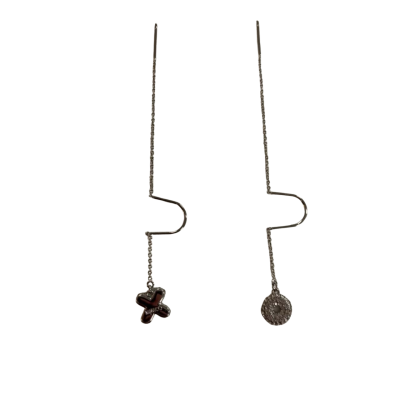 Mimco Thread Earrings Silver 