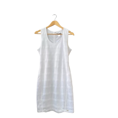 Armani Exchange Size L Casual Dress White 
