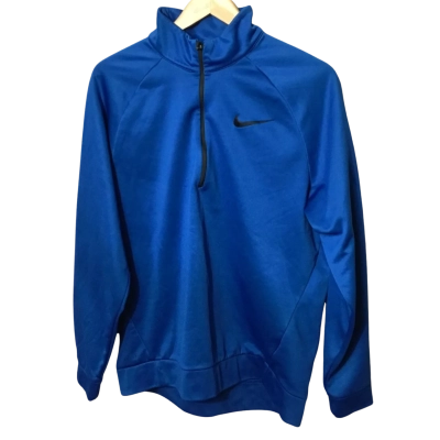 Nike Mens  Size L Quarter Zip Jumper Blue 