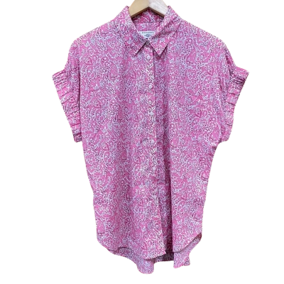 Sportscraft Pink/White Paisley Pattern Shirt Size 12