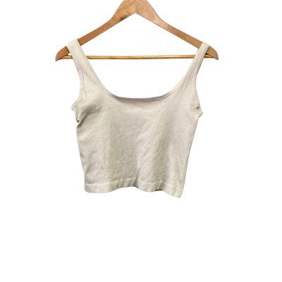 Hene Womens  Size L Cropped Top Beige 