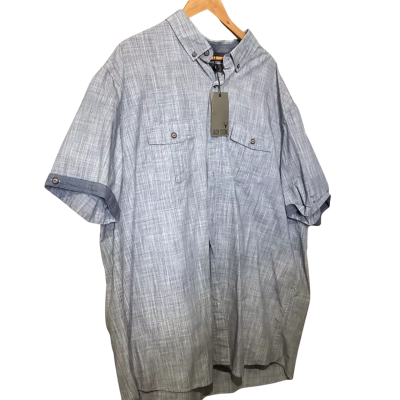 Jack Stone Mens  Size XXXXL Short Sleeve Shirt Navy Blue 