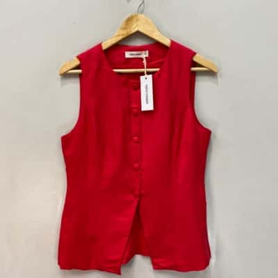 Perfect Stranger Womens Vest Size 10 Red 