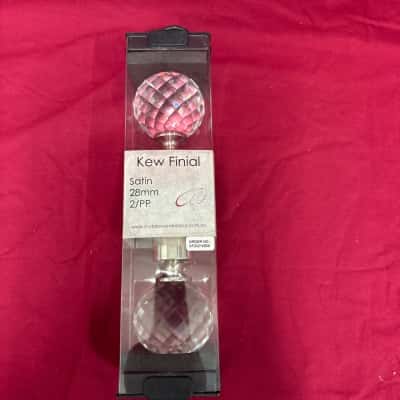 Pair Curtain Wonderland Kew Finials in a Satin Finish (for a 28 mm Rod)