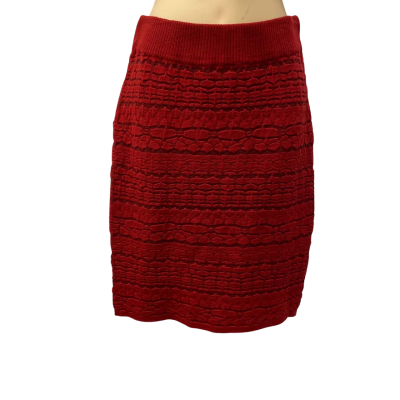 Sussan Womens  Size 10 / 8 Midi Skirt Maroon 