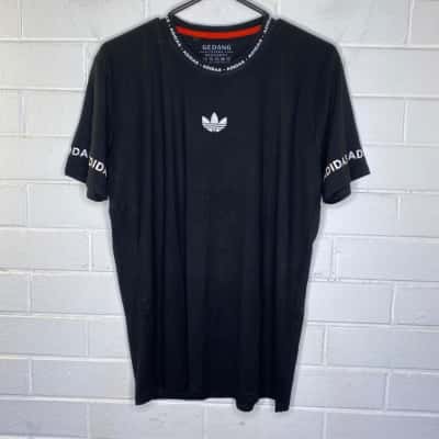 Adidas Mens  Size XL Black T-Shirt Gedang Regular Fit