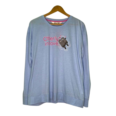 Peter Alexander Womens  Size XL Pyjamas Top  Blue / Grey / Pink  