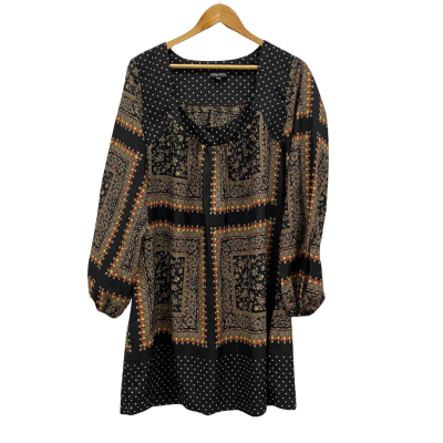 City Chic Women's Tunic Dress Size S Black  / Floral 