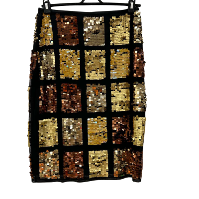 STUNNING HARRY WHO METALLIC SEQUINNED SKIRT. SIZE 10