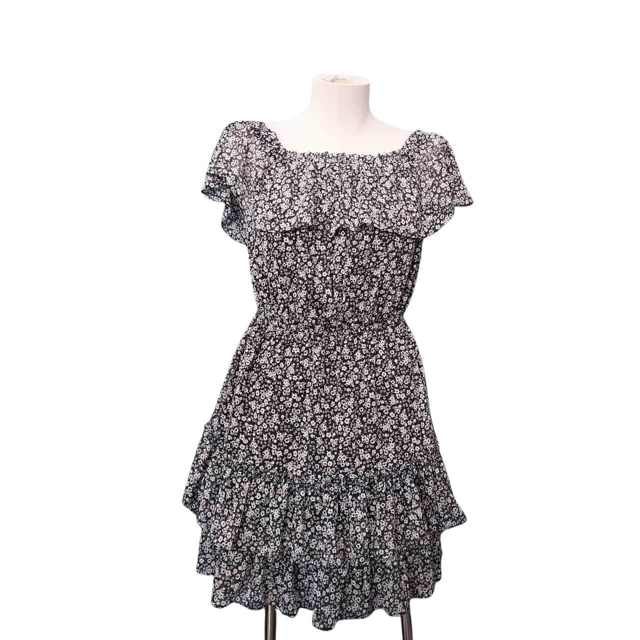 Sportsgirl ladies Mini Dress, size 8,Black / Floral / White