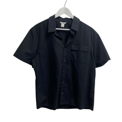 Calvin Klein Mens  Size L Button Up Short Sleeve Shirt Black  