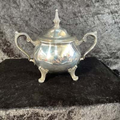 Antique Silver Plated Sugar Bowl 