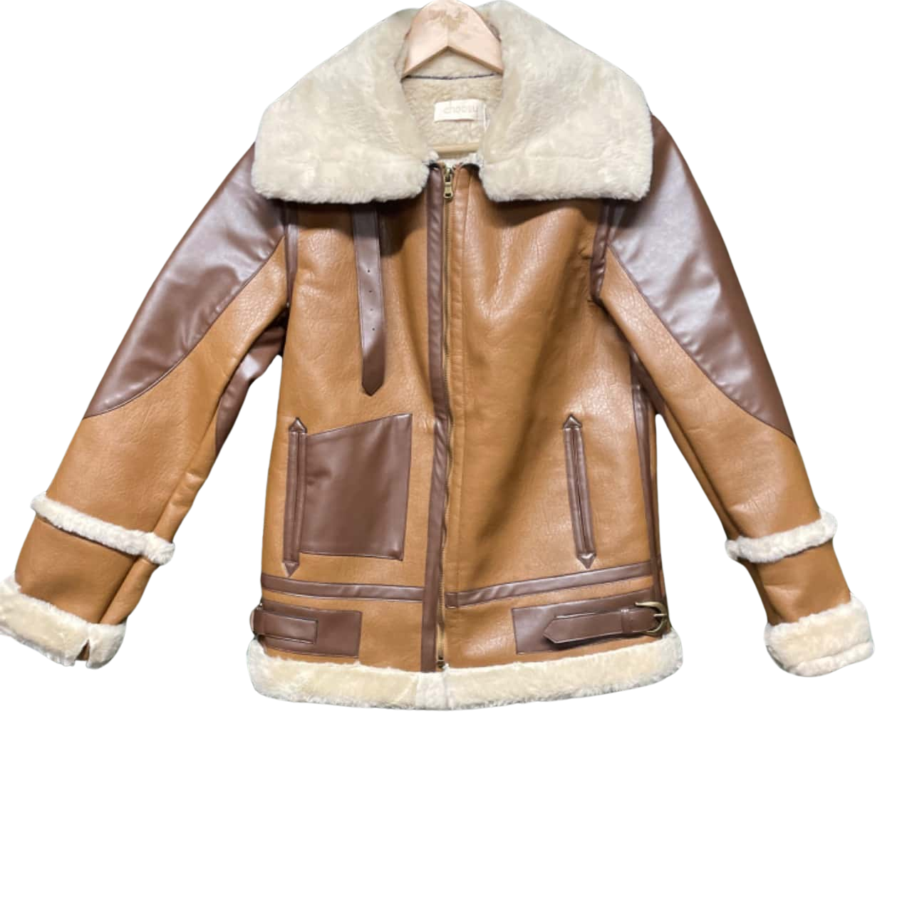 Choosy Womens Size XS Brown Bomber Jacket