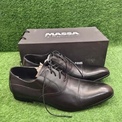  Massa Black Dress Shoes Size 16 UK