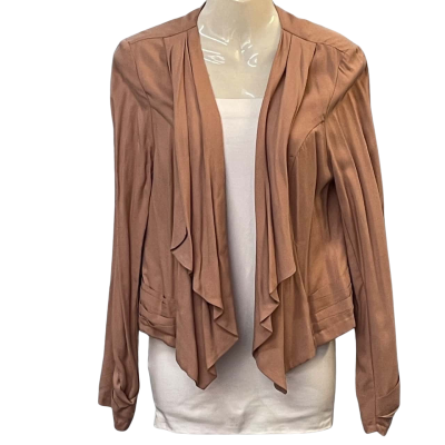 Free Fusion Womens Size L Open Jacket Brown